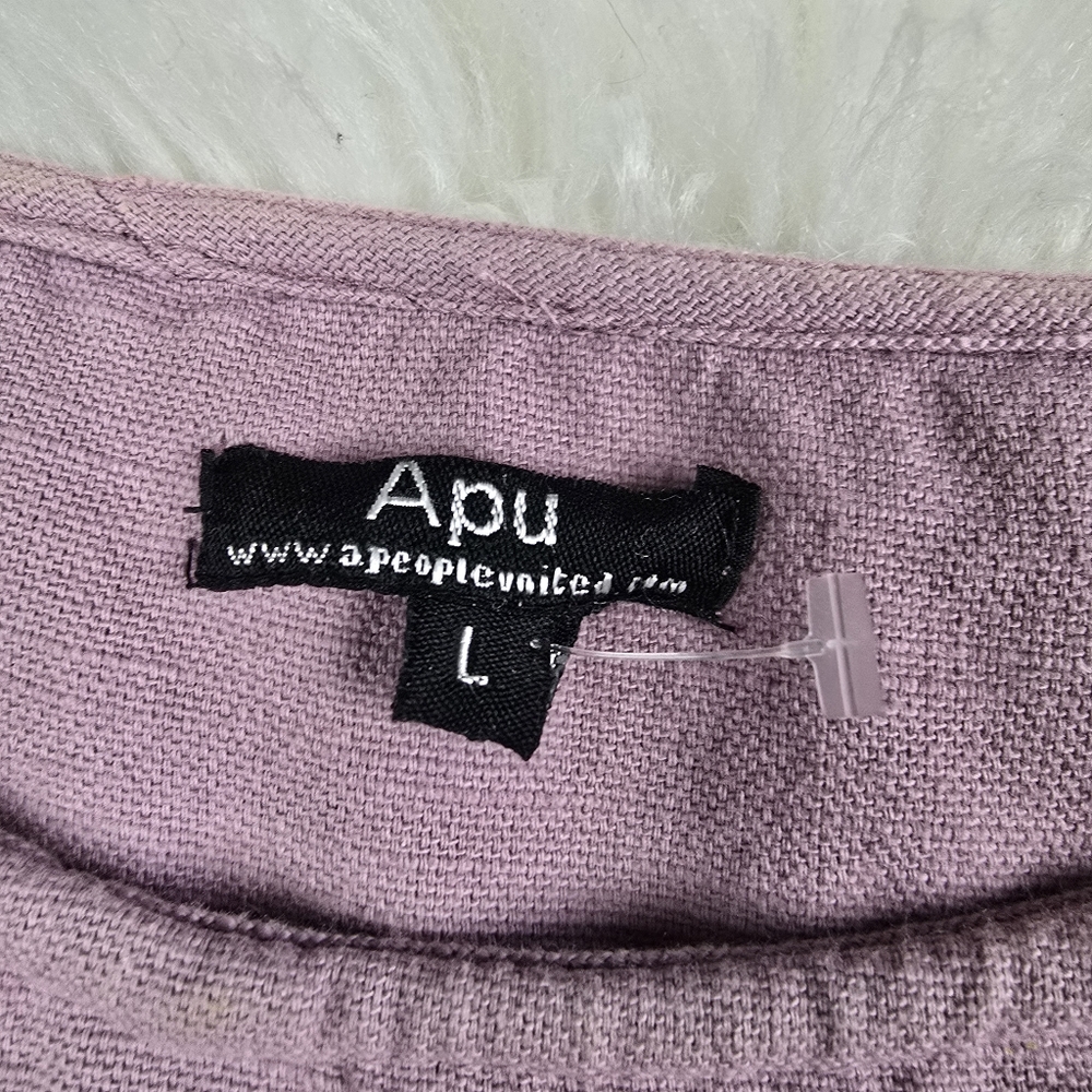 Apu A People United Mauve Sleeveless Boho Shabby Chic Maxi Dress Large - Picture 13 of 16